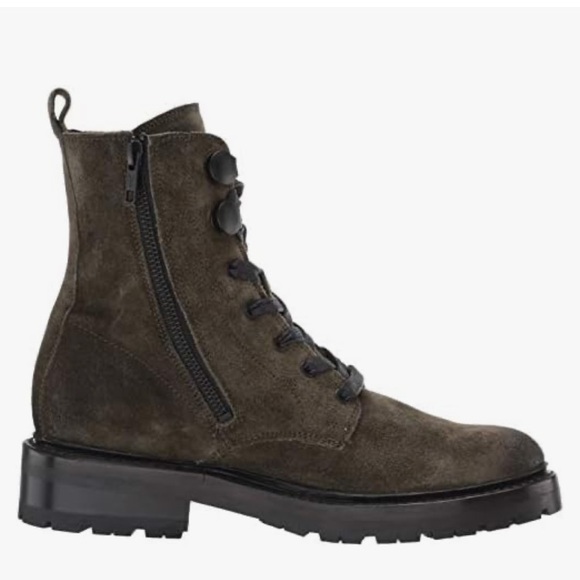 Frye Julie Hook Combat Boot - Forest Oiled Suede 8 - Picture 3 of 12